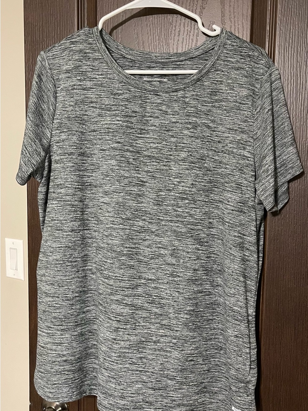 Amazon Essentials Women's Short Sleeve Heather Tee in Gray